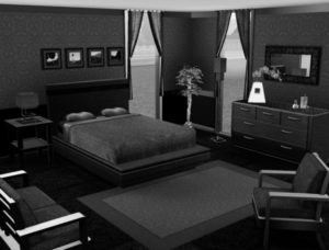 black bedroom designs, ideas, photos