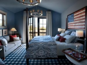 Blue bedroom design