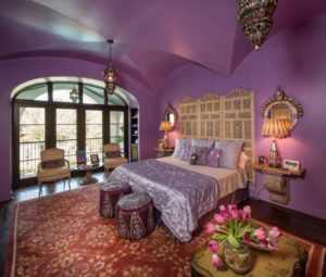 Classical purple bedroom design