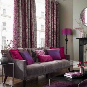 Contemporary pink living room design photo by homedecorbuzz