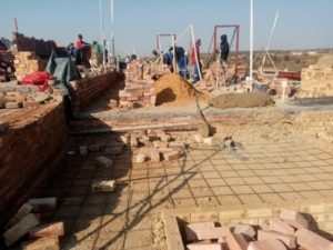 Workers at construction site